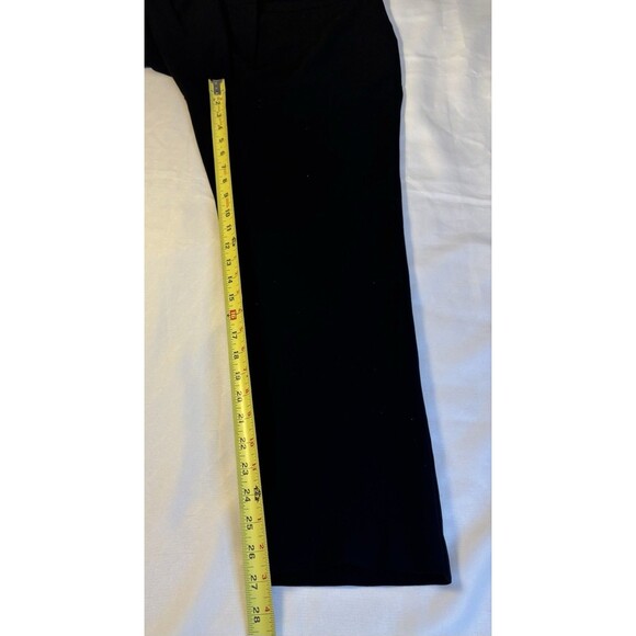 ST JOHN Caviar Diana Pants Black Crepe Marocain 10 Straight Leg Minimalist Work - Picture 10 of 11